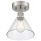 Access Lighting Port Nine Martini, Martini LED SemiFlush, Brushed Steel Finish, Clear Glass 63146LEDDLP-BS/CLR - alternate 2